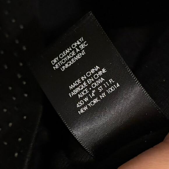 Alice + Olivia Black Cut Out Crystal Embellished Mock Neck Top Size Large - Picture 5 of 6